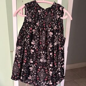 Knox Rose Black and Pink Floral Kids Dress